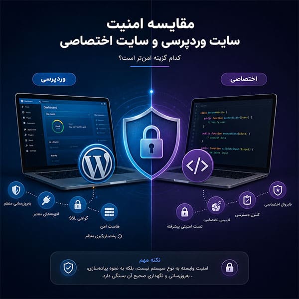 مقایسه امنیت سایت وردپرسی و سایت اختصاصی