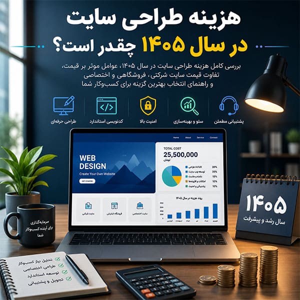 هزینه طراحی سایت در سال ۱۴۰۵
