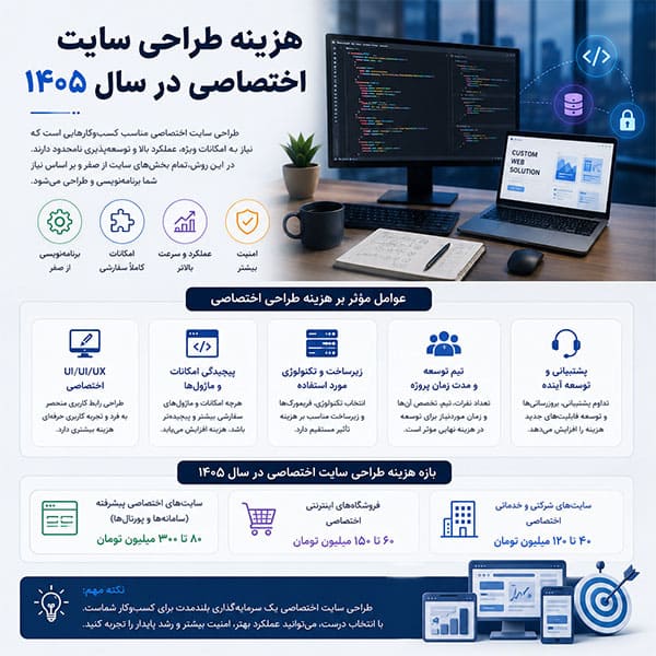 هزینه طراحی سایت اختصاصی