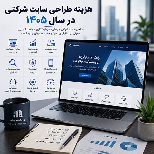 هزینه طراحی سایت شرکتی در سال ۱۴۰۵