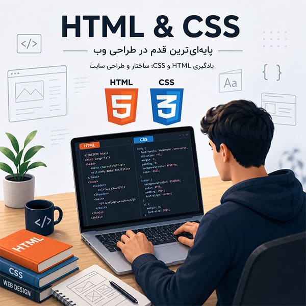 آموزش HTML و CSS در مسیر آموزش طراحی سایت از صفر تا صد
