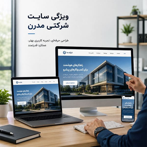 ویژگی سایت شرکتی مدرن و طراحی وب سایت حرفه‌ای